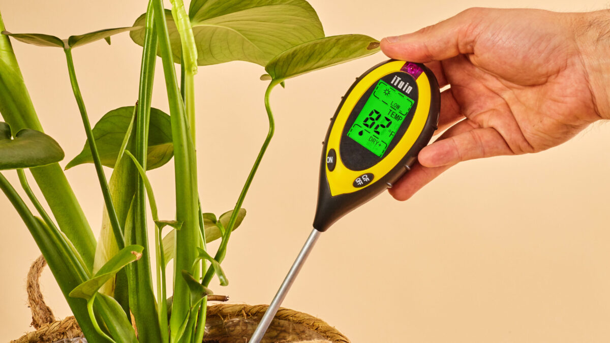 Bodemvochtigheidsmeter, 4-in-1 grondmeter, grondtester voor vocht, licht, voedingsstoffen, pH, plantverzorgingsgereedschap, geweldig voor tuin, gazon, boerderij, binnen en buiten (geen batterij nodig