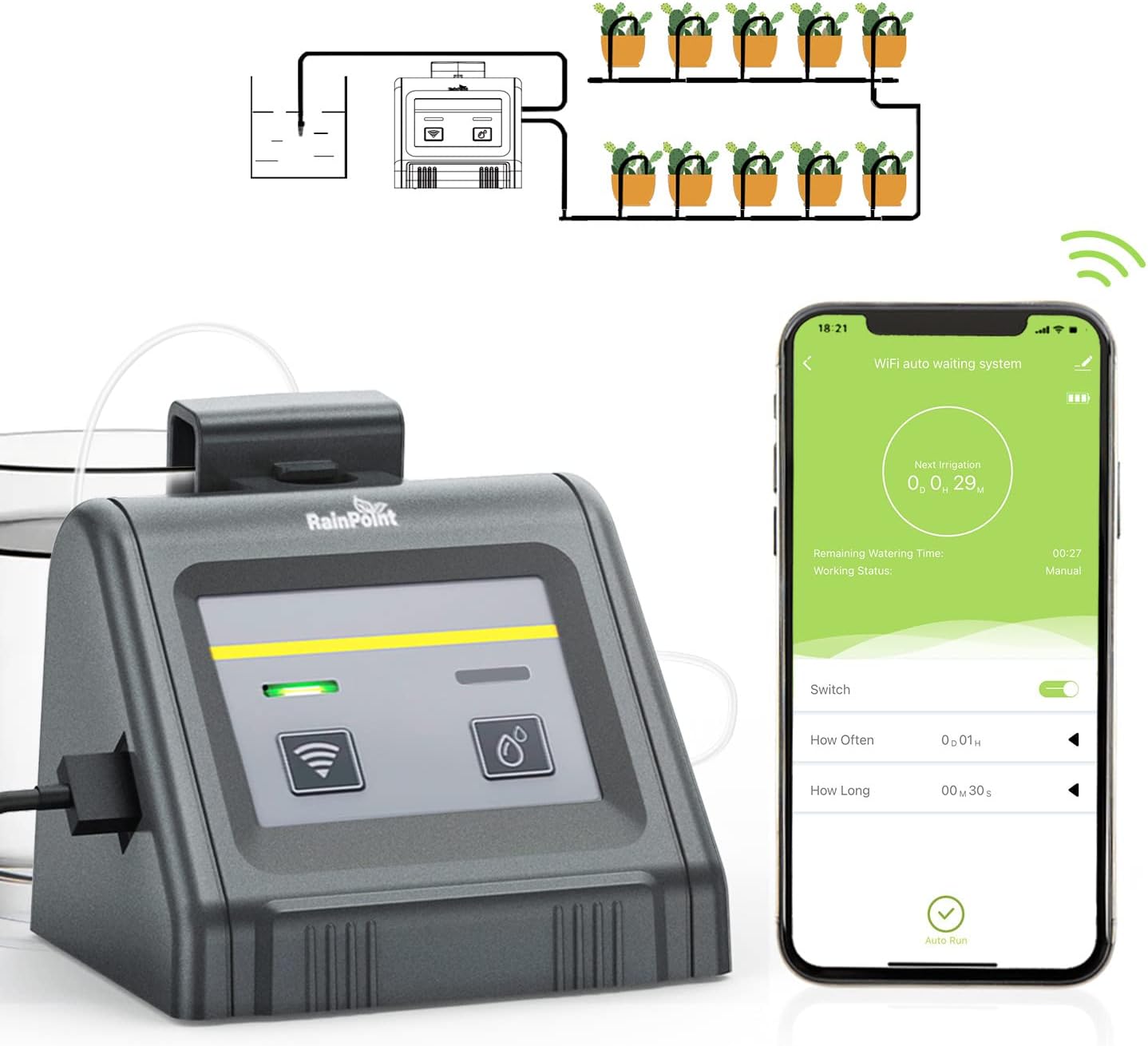 WiFi irrigation kit for potted plants - Plant Care Tools