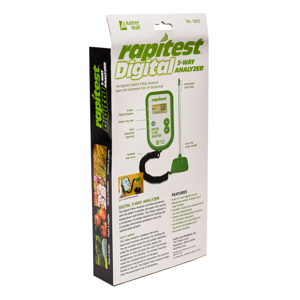Lusterleaf Rapitest Digitales 3in1 Kombi-Bodenmessgerät