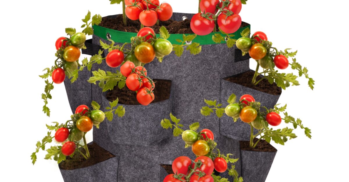 Djowyh Aardbei plantenzak, hangende aardbeien, plantenzakken, plantenzak, kweekzak met handgrepen, hangende aardbeien, plantenzakken voor planten/kruiden/bloemen