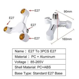 Adapter met fitting E27 - Adapter mit E27-Fassung - PlantCareTools