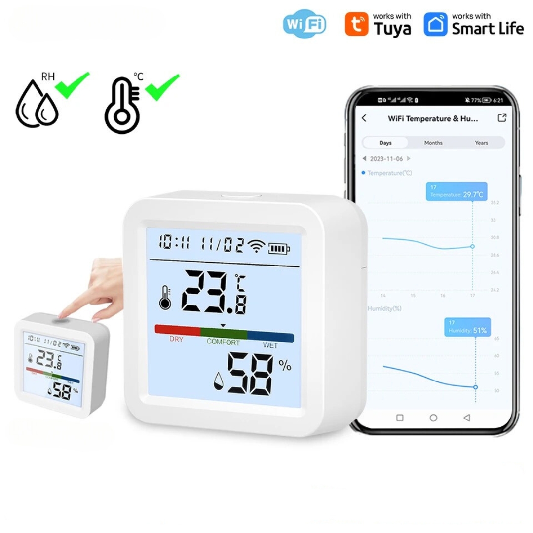WiFi thermometer & vochtigheidssensor voor binnen