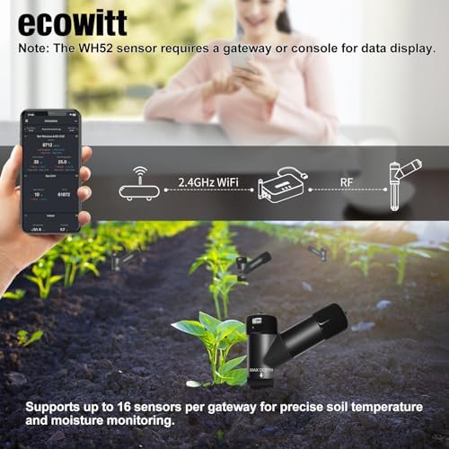 wh52-sensor-zwart-07 ECOWITT WH52 Draadloze 3-in-1 Bodemvochtigheidssensor
